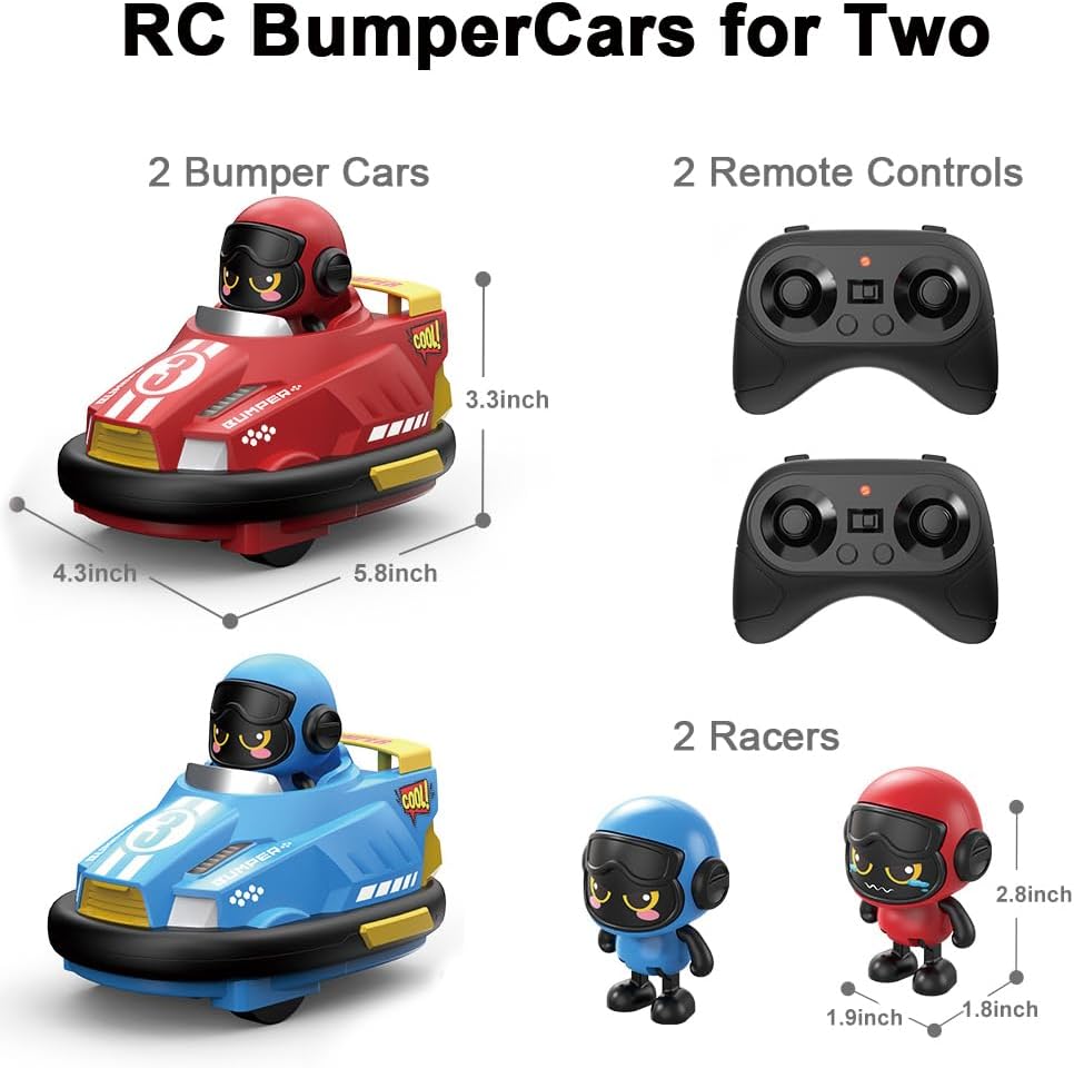 Deluxe RC Bumper Cars Set: Ultimate Racing and Bumping Fun!