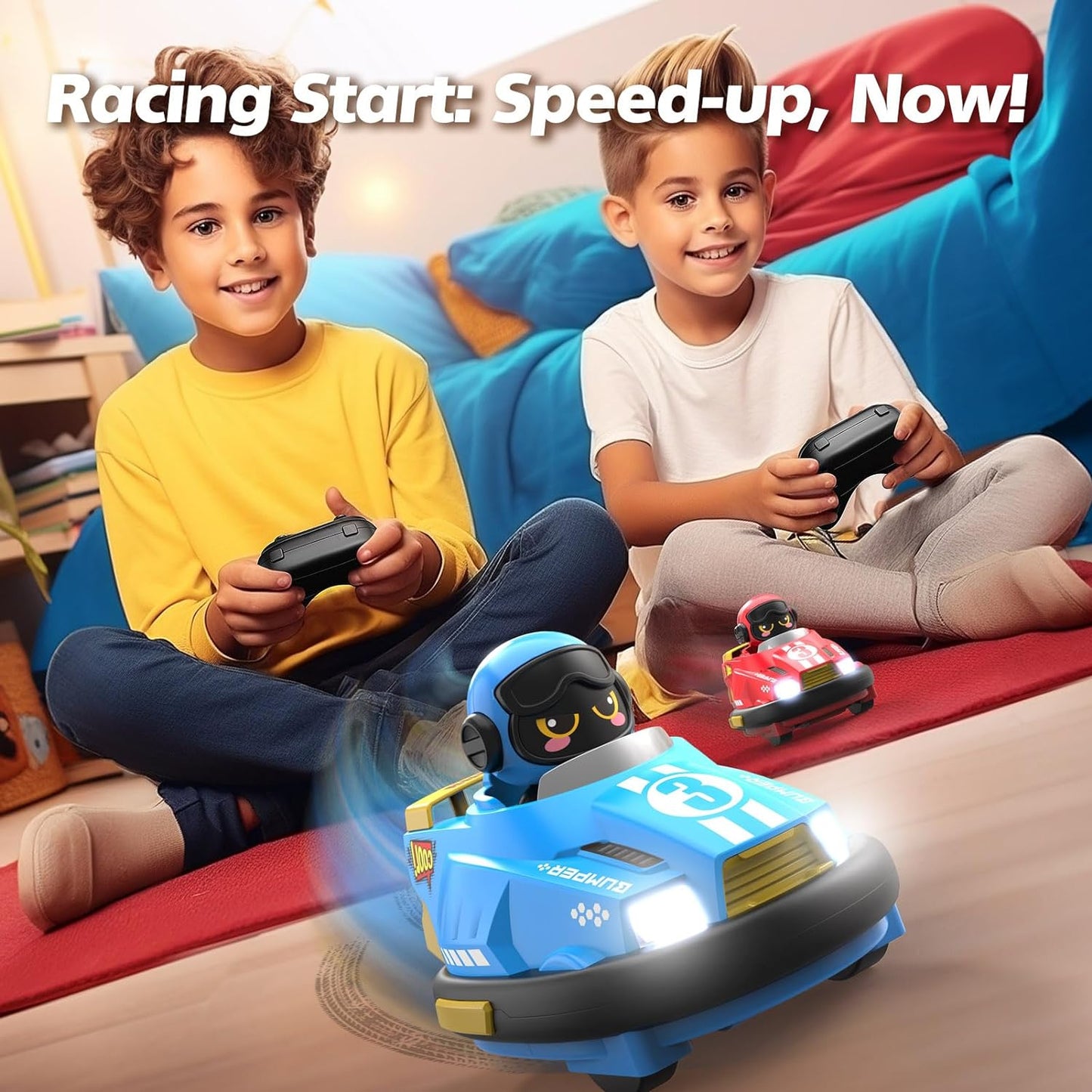 Deluxe RC Bumper Cars Set: Ultimate Racing and Bumping Fun!